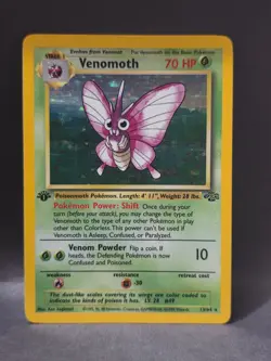 Venomoth 13/64 1st Edition Jungle Set 1999 Pokemon Card Holo Rare - Image 1