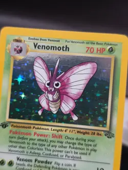 Venomoth 13/64 1st Edition Jungle Set 1999 Pokemon Card Holo Rare - Image 3