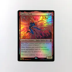 Magic the Gathering TCG Spider-Punk R 0092 Foil Marvel's Spider-Man SPM, NM - Image 1
