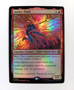 Magic the Gathering TCG Spider-Punk R 0092 Foil Marvel's Spider-Man SPM, NM - Image 2