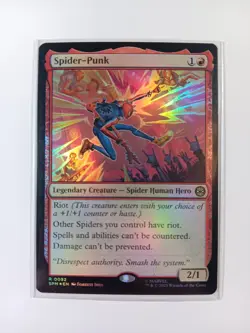 Magic the Gathering TCG Spider-Punk R 0092 Foil Marvel's Spider-Man SPM, NM - Image 5