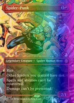 MTG Magic the Gathering Spider-Punk (207/314) Marvel's Spider-Man NM FOIL - Image 1
