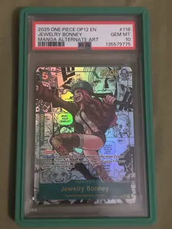 Jewelry Bonney Manga Alternate Art PSA 10 Gem MT OP12 English Version - Image 1