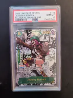 Jewelry Bonney Manga Alternate Art Op12-118 English One Piece TCG PSA 10 - Image 1