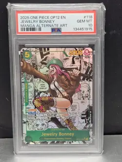One Piece 2025 Op 12 English Jewelry Bonney Manga Alternate Art Psa 10 - Image 1