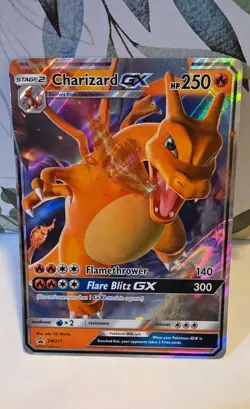 ULTRA RARE Charizard GX Pokemon SM211 Black Star Promo Holo Hidden Fates - LP - Image 1