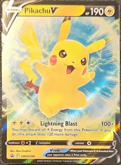 Pikachu V SWSH198 SWSH: Sword & Shield Promo Cards Holo - NM - Image 1