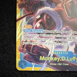 One Piece Card Game Bandai Monkey.D.Luffy OP11-118 SEC Lot 4 Cards Rush - Image 5