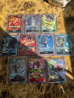One Piece TCG English Alt Art Lot - 10 Cards Ace, Kuzan, Garp + NM - Image 2