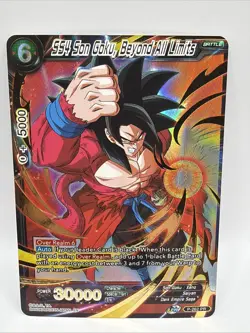 Dragon Ball Super Card Game SS4 Son Goku Beyond Limits Gold Foil P-262 PR Mint - Image 1