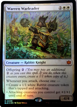 Warren Warleader - FOIL Mythic Bloomburrow MtG TCG Card # 0038 - Image 1