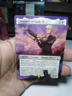 Overseer of Vault 76 MTG Fallout Hand Painted Borderless Extended Altered Art v - Image 2