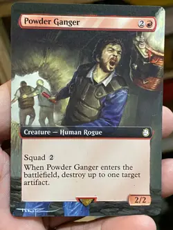 Powder Ganger 391 MTG Fallout Hand Painted Borderless Extended Altered Art Tentz - Image 2