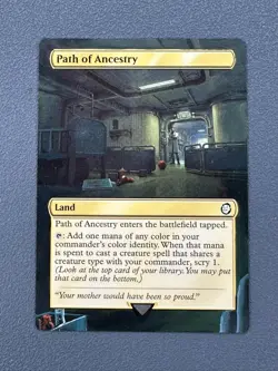 Path of Ancestry MTG Fallout Hand Painted Borderless Extended Full Altered Art v - Image 1