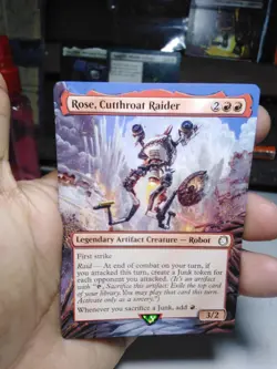 Rose, Cutthroat Raider MTG Fallout Hand Painted Borderless Extended Altered Art - Image 2