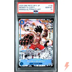PSA 10 Monkey D. Luffy (Manga Alt Art) OP11-118 SEC - ONE PIECE Japanese 2025 - Image 1