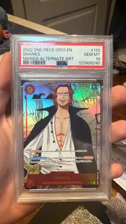 2024 One Piece PRB01 Manga Alt Art #120 Shanks PSA 10 GEM MINT - Image 1