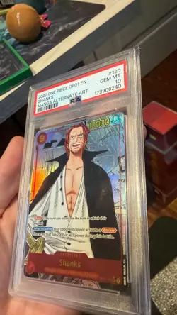 2024 One Piece PRB01 Manga Alt Art #120 Shanks PSA 10 GEM MINT - Image 5