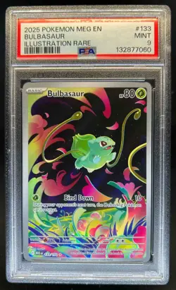 2025 Pokemon Mega Evolution Bulbasaur #133/132 PSA 9 - Image 1