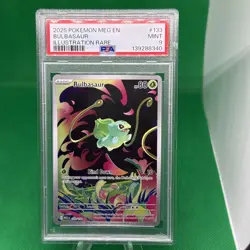 2025 POKEMON MEG EN-MEGA EVOLUTION ILLUSTRATION RARE #133 BULBASAUR PSA 9 - Image 1