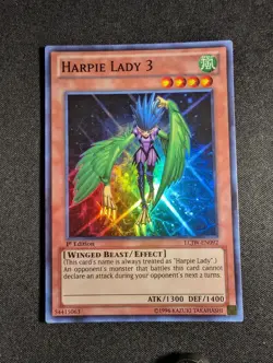 Yugioh - Harpie Lady 3 LCJW-EN092 1st Super Rare MP - Image 1