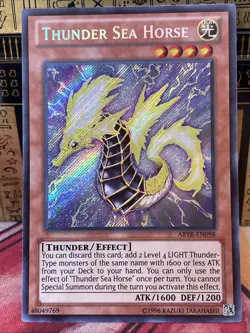 1x Thunder Sea Horse - ABYR-EN098 - Secret Rare - Unlimited Edition Lightly Play - Image 1