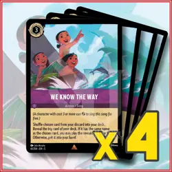 Disney Lorcana: 2024 We Know The Way 61/204 x4 | Rare - Image 1