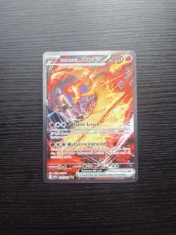 Pokemon TCG Destined Rivals Team Rockets Moltres EX 229/182 SIR - Image 2
