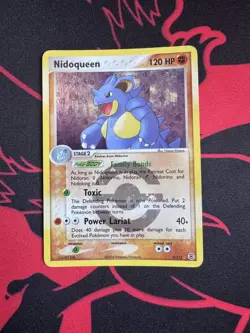 Pokemon TCG English Card ex Fire Red Leaf Green Nidoqueen 9/112 Reverse Holo - Image 1