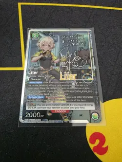 Union Arena EN Nikke Goddess of Victory LITER (SR**) Signed Signature Card NM - Image 1