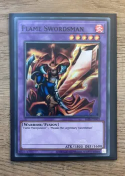Yu-Gi-Oh Flame Swordsman Super Rare Card LOB-EN003 25th Anniversary Edition - Image 1