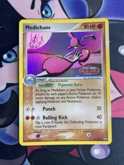 Medicham Power Keepers Reverse Holo Uncommon Stamped Pokemon Card 34/108 EX LP - Image 1