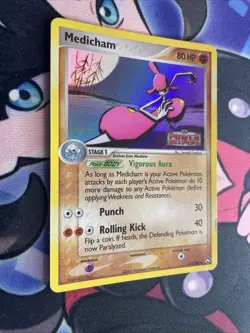 Medicham Power Keepers Reverse Holo Uncommon Stamped Pokemon Card 34/108 EX LP - Image 2