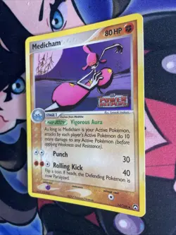 Medicham Power Keepers Reverse Holo Uncommon Stamped Pokemon Card 34/108 EX LP - Image 3