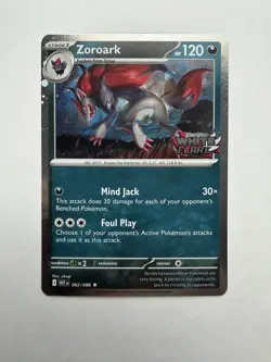 Zoroark 062/086 White Flare Stamped Cosmos Holo Unova Heavy Hitters Promo NM - Image 1