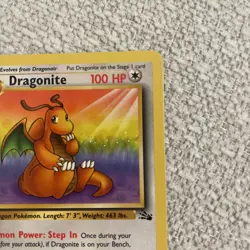 Dragonite 1st Edition Fossil 19/62 Non Holo Rare Pokemon Card NM/LP - Image 3