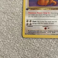 Dragonite 1st Edition Fossil 19/62 Non Holo Rare Pokemon Card NM/LP - Image 5