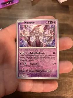 Mewtwo Reverse Holo Rare #150 Near Mint Card Pokemon 2023 Scarlet & Violet 151 - Image 1