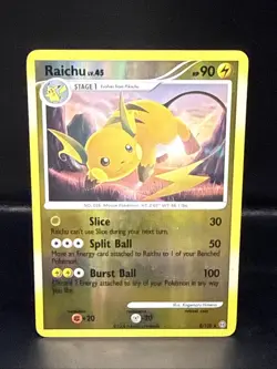 Pokemon TCG Cards Raichu 8/100 Stormfront Reverse Holo Rare - Image 1