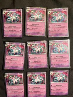 2025 Pokemon Promo 172 Sylveon LOT of 10 Prismatic Evolutions Sticker Pack - Image 2