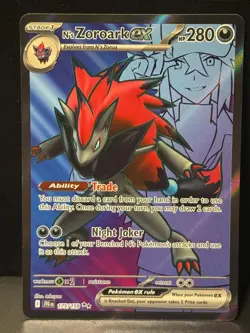 N's Zoroark ex 175/159 SV Journey Together Full Art Rare Pokemon Card AA9 MP1 - Image 1