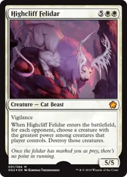 Highcliff Felidar FOIL Game Night 2019 NM White Mythic Rare MAGIC CARD ABUGames - Image 1