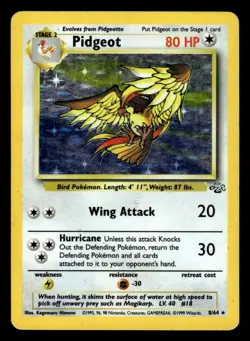 Pidgeot 8/64 Holo Rare Jungle Set Pokemon Card - 1 - Image 1