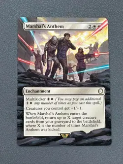 Marshal's Anthem MTG Fallout Hand Painted Borderless Extended Full Altered Art v - Image 1