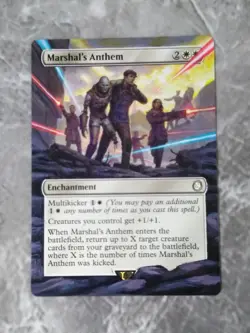 Marshal's Anthem MTG Fallout Hand Painted Borderless Extended Full Altered Art v - Image 2