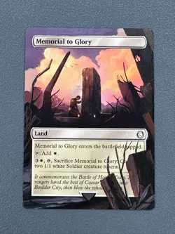 Memorial to Glory MTG Fallout Hand Painted Borderless Extended Full Altered Art - Image 1
