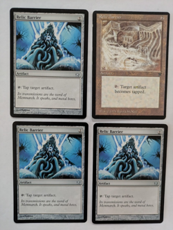 4 Relic Barrier MTG Exc Free shipping with tracking - Image 1