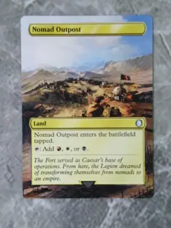 Nomad Outpost #263 MTG Fallout Hand Painted Borderless Extended Full Altered Art - Image 2