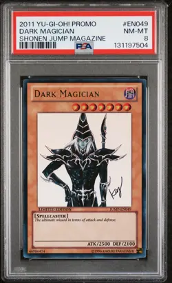 2011 YU-GI-OH! PROMO SHONEN JUMP MAGAZINE #EN049 DARK MAGICIAN PSA 8 - Image 1
