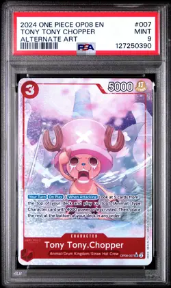 2024 ONE PIECE OP08-TWO LEGENDS ALTERNATE ART #007 TONY TONY CHOPPER PSA 9 - Image 1